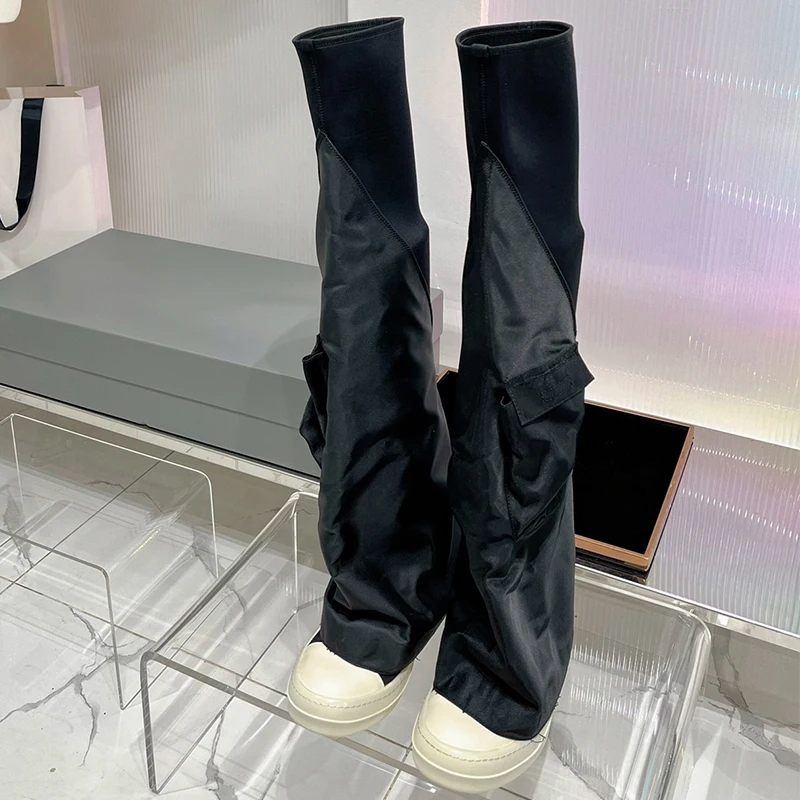 

Spring High-Quality Long Boots 2024 New Appear Thin Over-the-Knee Female Boots Trouser Legs Design Round Toe Ladies Shoes