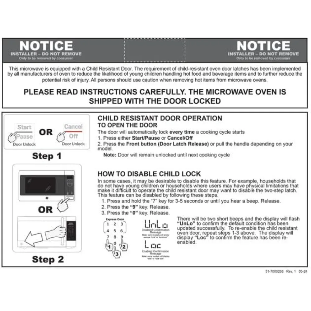 6 Auto Cooking Settings Microwave Oven,Child-Lock Technology,Kitchen Essentials for The Countertop,Dorm Room or Apartment 6