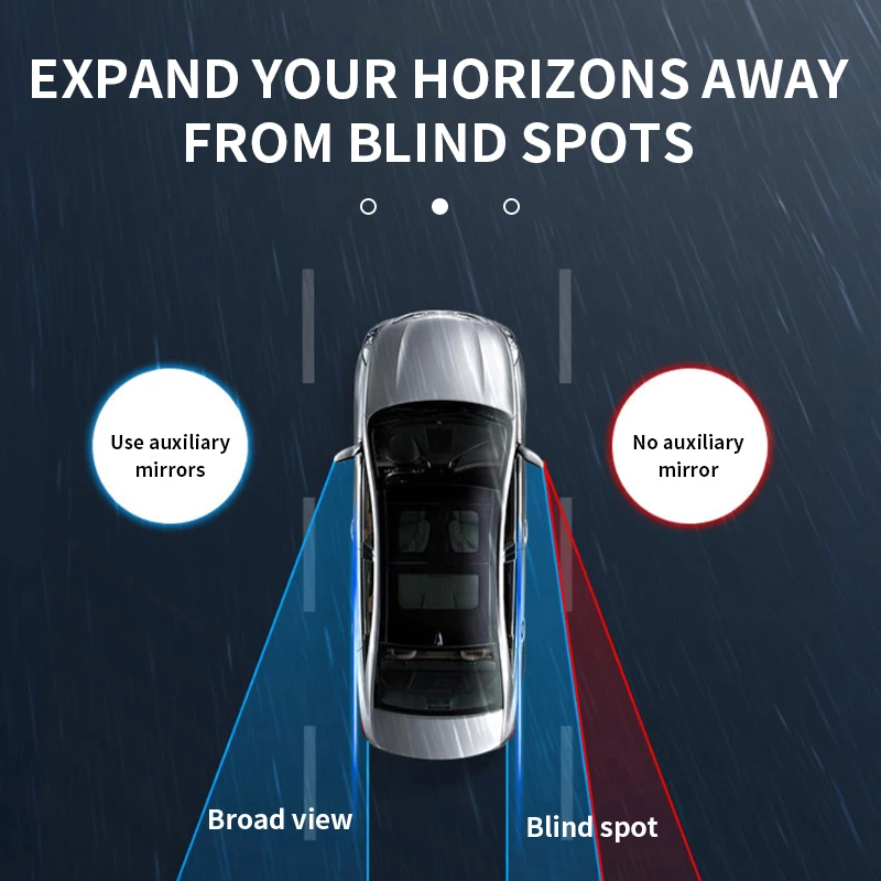 Rearview Mirror Carbon Fiber Textured Car All-in-One Rain Eyebrow Blind Spot Reflective And Rain Cover rearview mirror