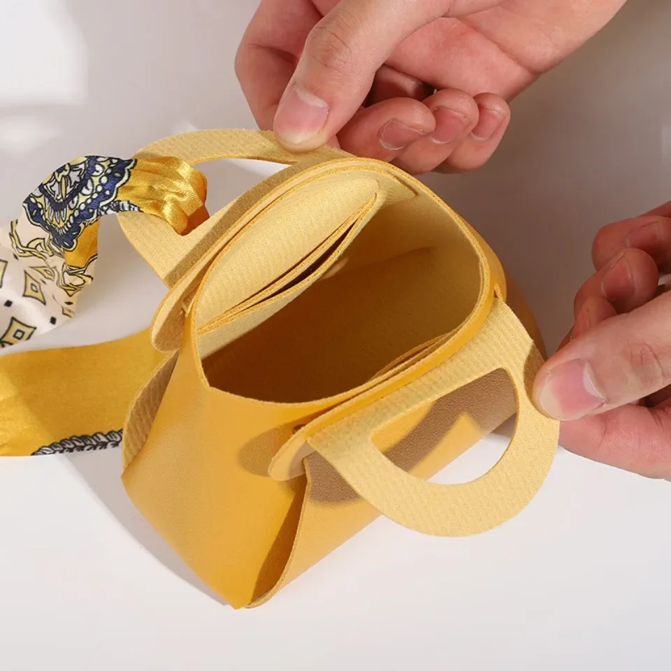 40pcs Leather Candy Gift Bags with Ribbon – Pink & Blue Wedding Favors, Baby Shower... - SKU LCGB1437 - UGI Packaging