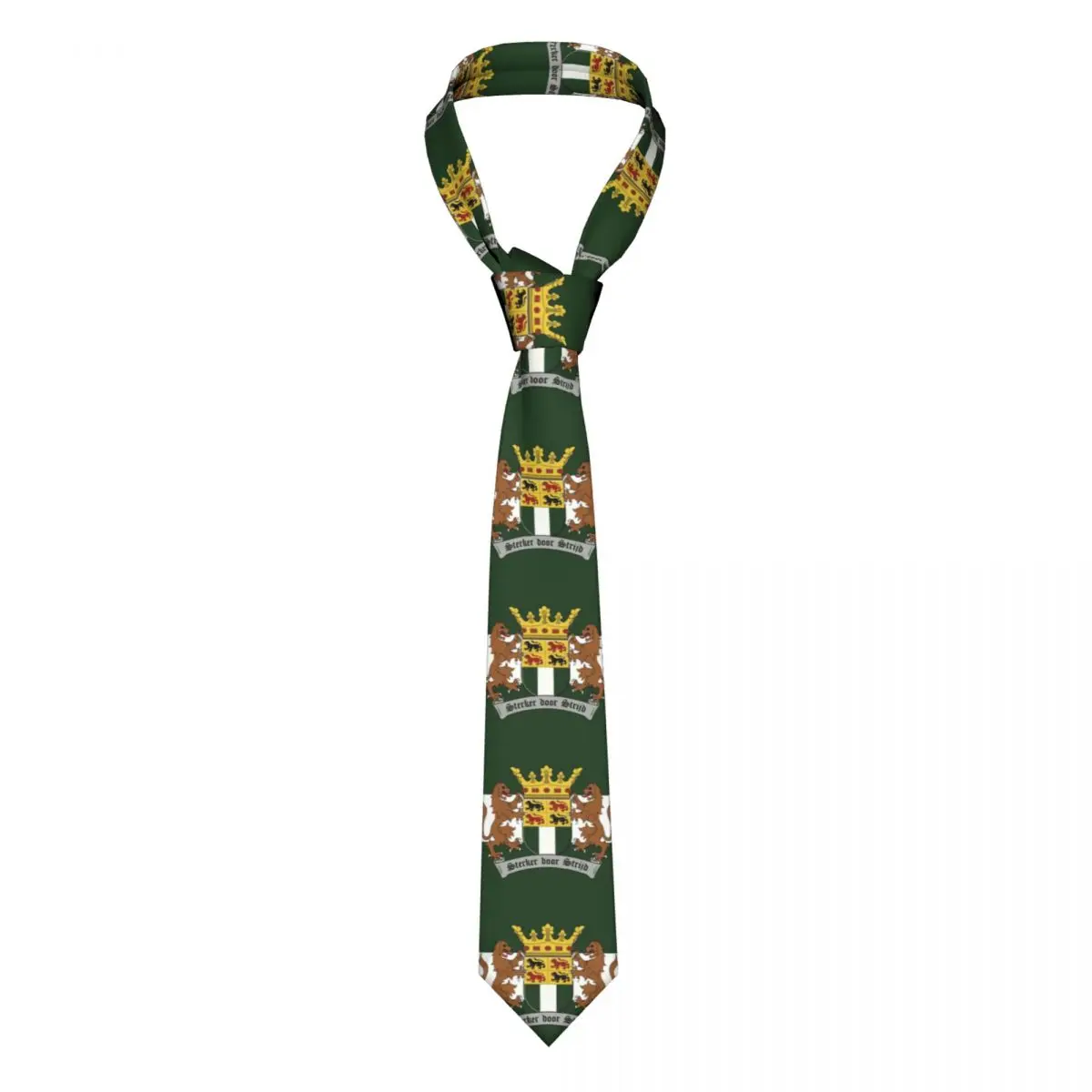 

Custom Wapen Van Rotterdam Neck Ties for Men Classic Rotterdam Coat Of Arms Holland Flag Silk Party Necktie