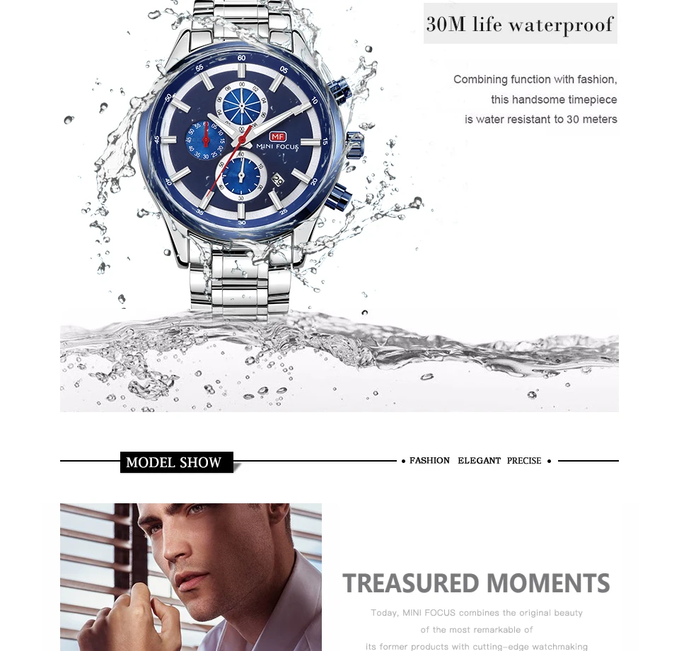 MINI FOCUS Quartz Watch for Men Waterproof_voghion.com