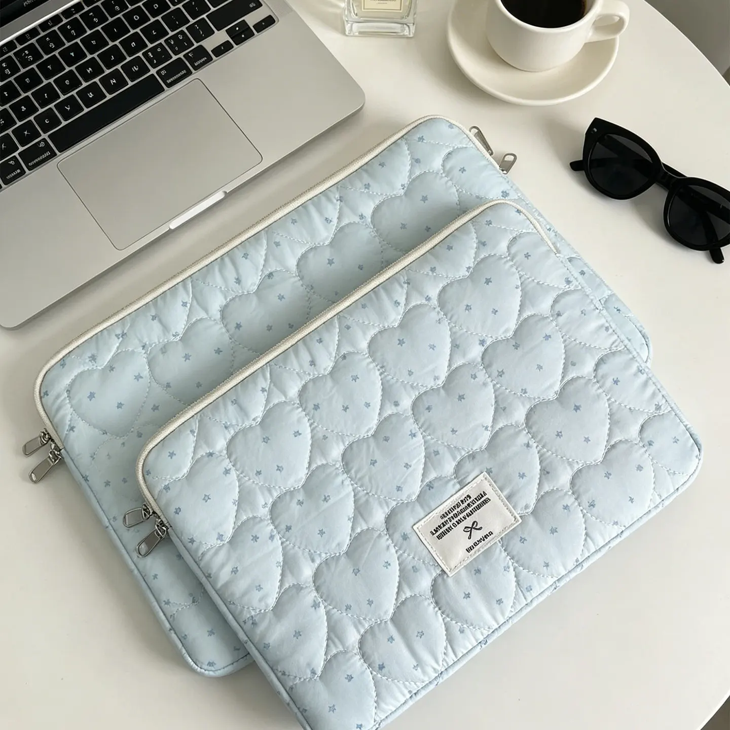 Charming Quilted Laptop Sleeve - Shockproof Notebook and Tablet Pouch Bag