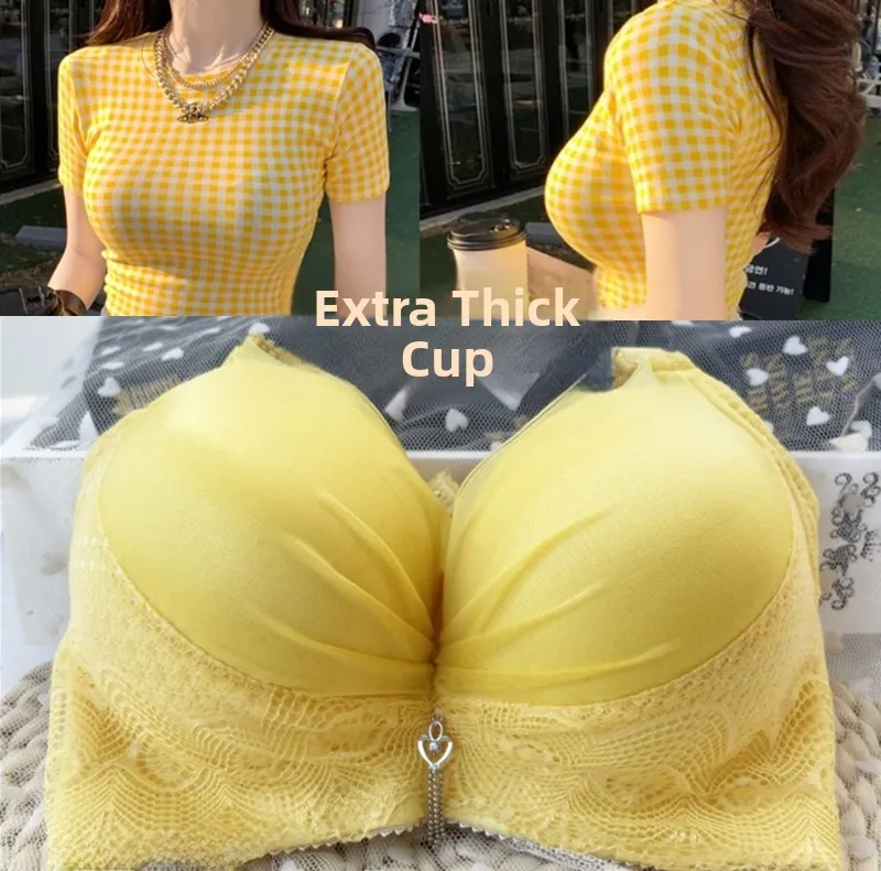 Ultra-Thick 10CM Bra Boosting Small Chest Flat Chest 12cm Breast Enhancement Underwear Appears Large Chest Summer Sexy Underwear_voghion.com
