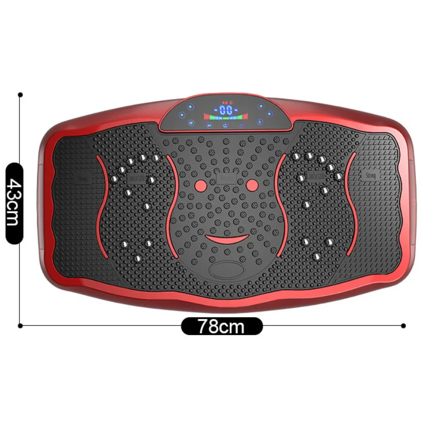 Exercise Machine Vibration Platform With 2 Resistance Bands Fitness Workout Equipment Vibration Therapy Big Size Plate