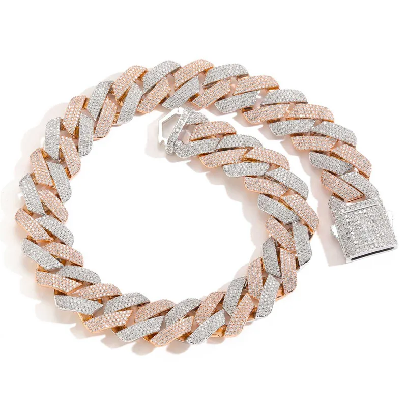 

Iced Out CZ Stone Miami 22mm Cuban Link Chain Hip Hop jewelry High Quality Cuban Chain Necklace