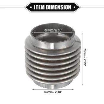 X Autohaux 63x102 มม.63x203 มม.76x102 มม.ท่อไอเสีย Flex ท่อรถท่อไอเสียท่อยืดหยุ่นท่อ Universal ไอเสีย Joint 12