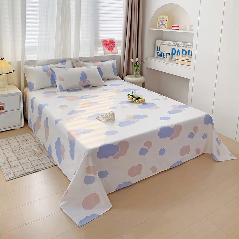 Single sheet for students dormitory 1.8m men and women large double sheet cloth single bed wholesale 4