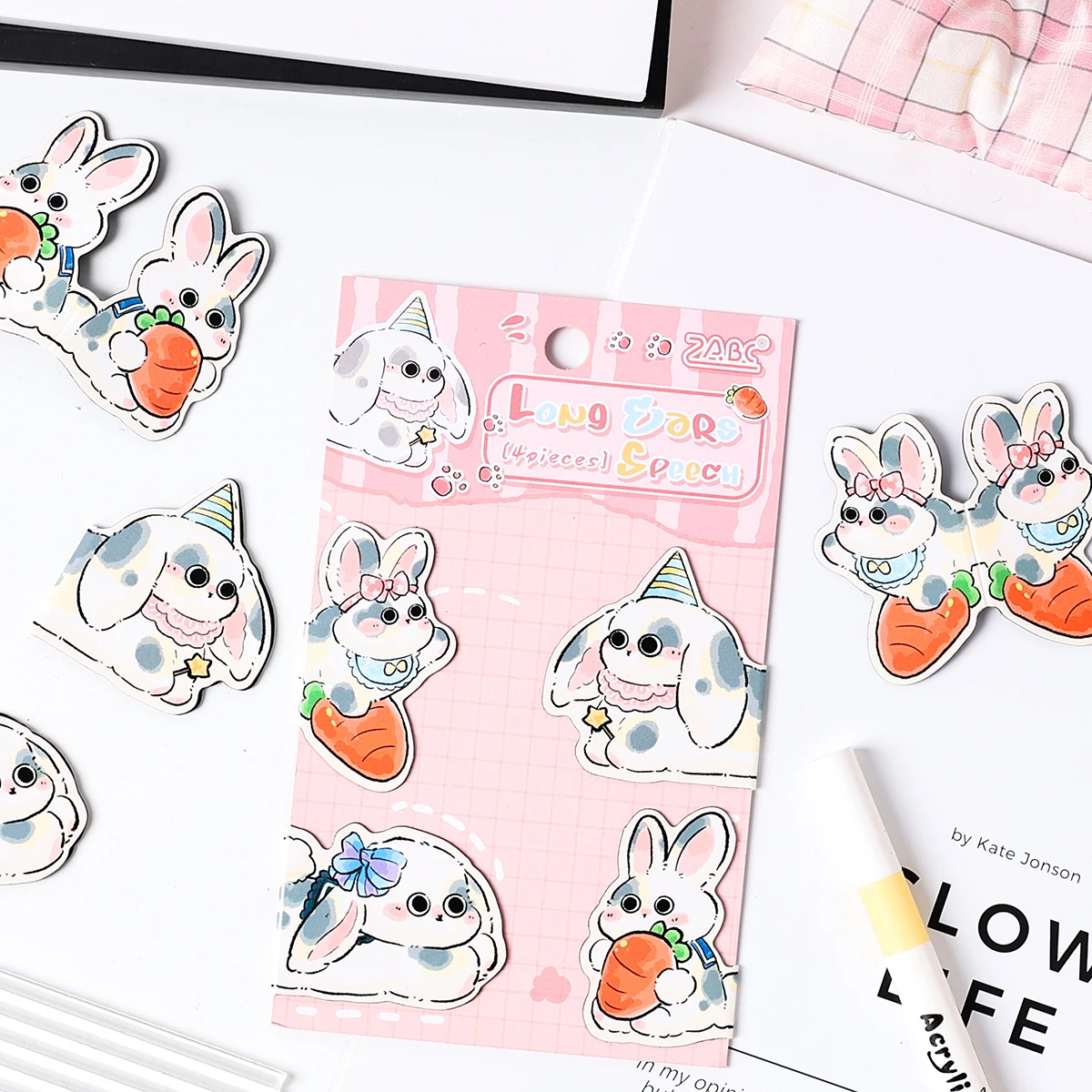 4pcs cartoon animal bookmark, magnetic reading bookmark and DIY book decoration,Fashion stationery gift for friends