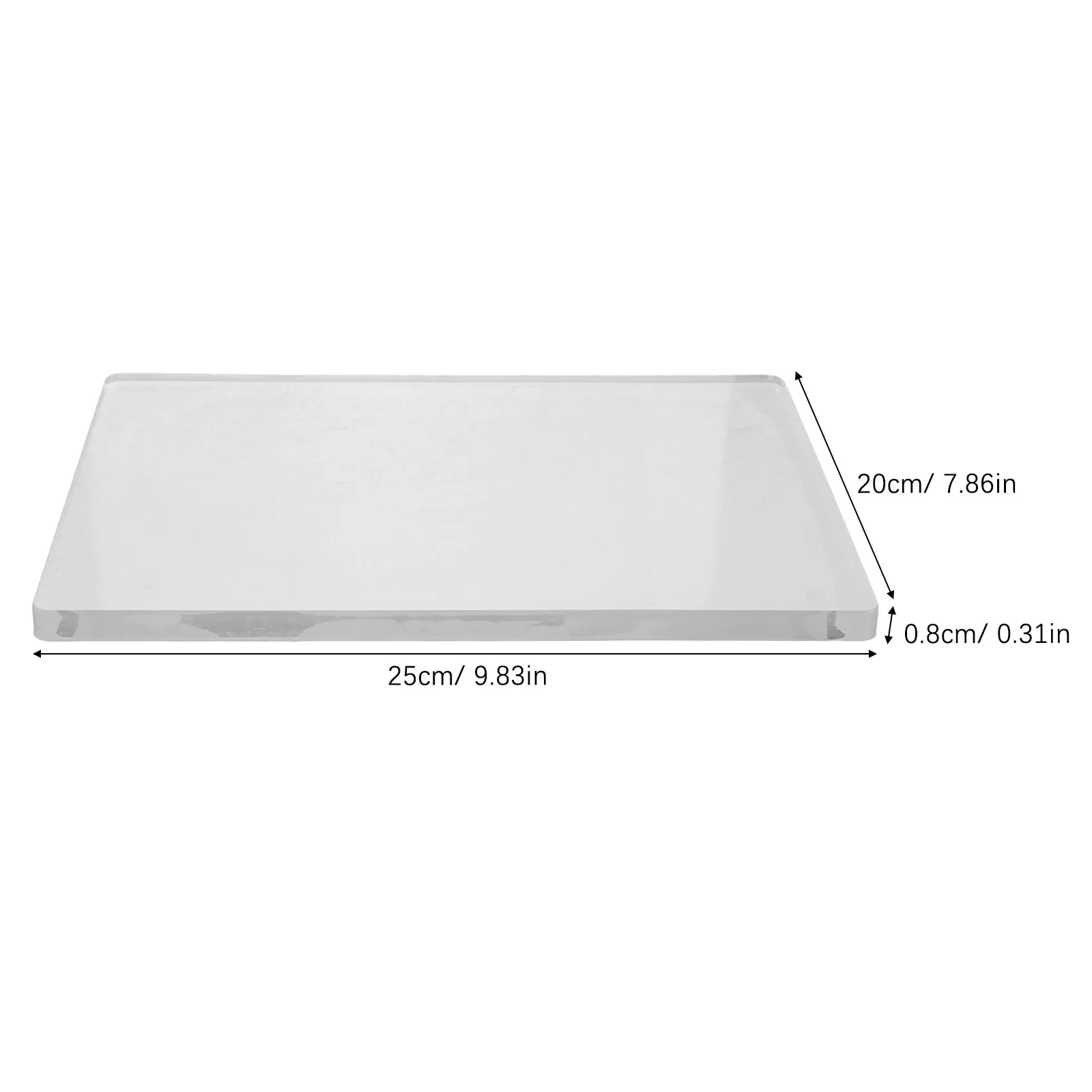 20x25cm 투명 젤 프린팅 플레이트 (아트 프로젝트용, 논스틱, 유연하고 재사용 가능한 모노프린팅 보드, DIY 공예, 혼합 미디어)