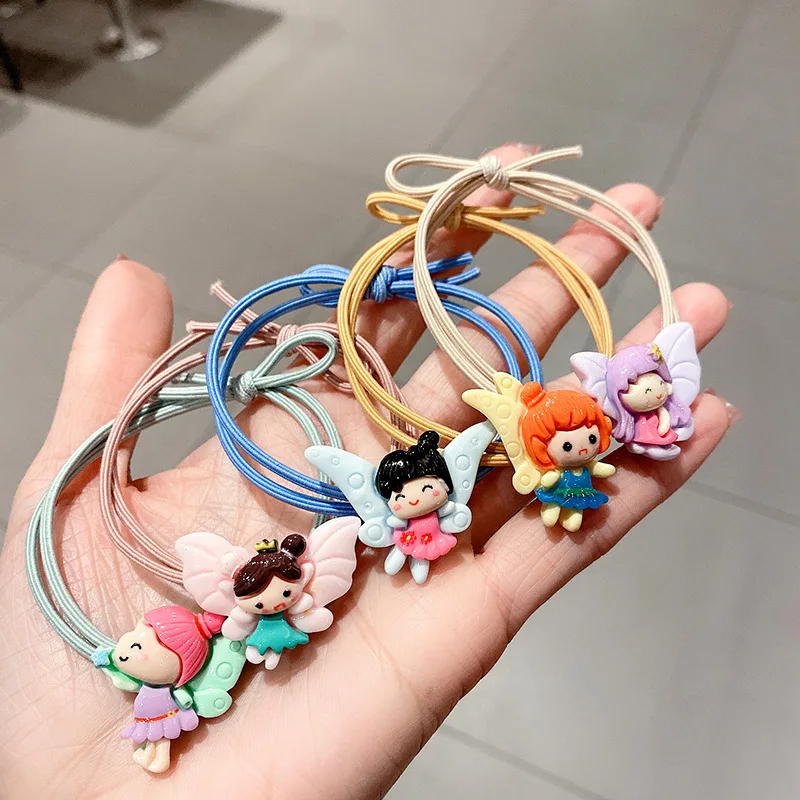 

5pcs Children's Rubber Band Does Not Hurt The Hair Elastic Good Girl Baby Head Rope Hair Tie Hair Chirp Scrunchies Headdress