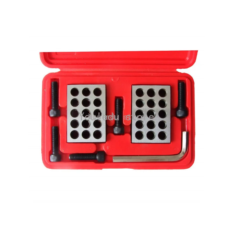 

25x50x75 Metric 23 Hole Parallel Pad 1-2-3 Milling Machine Parallel Pad Iron Vise Flat Contour Block