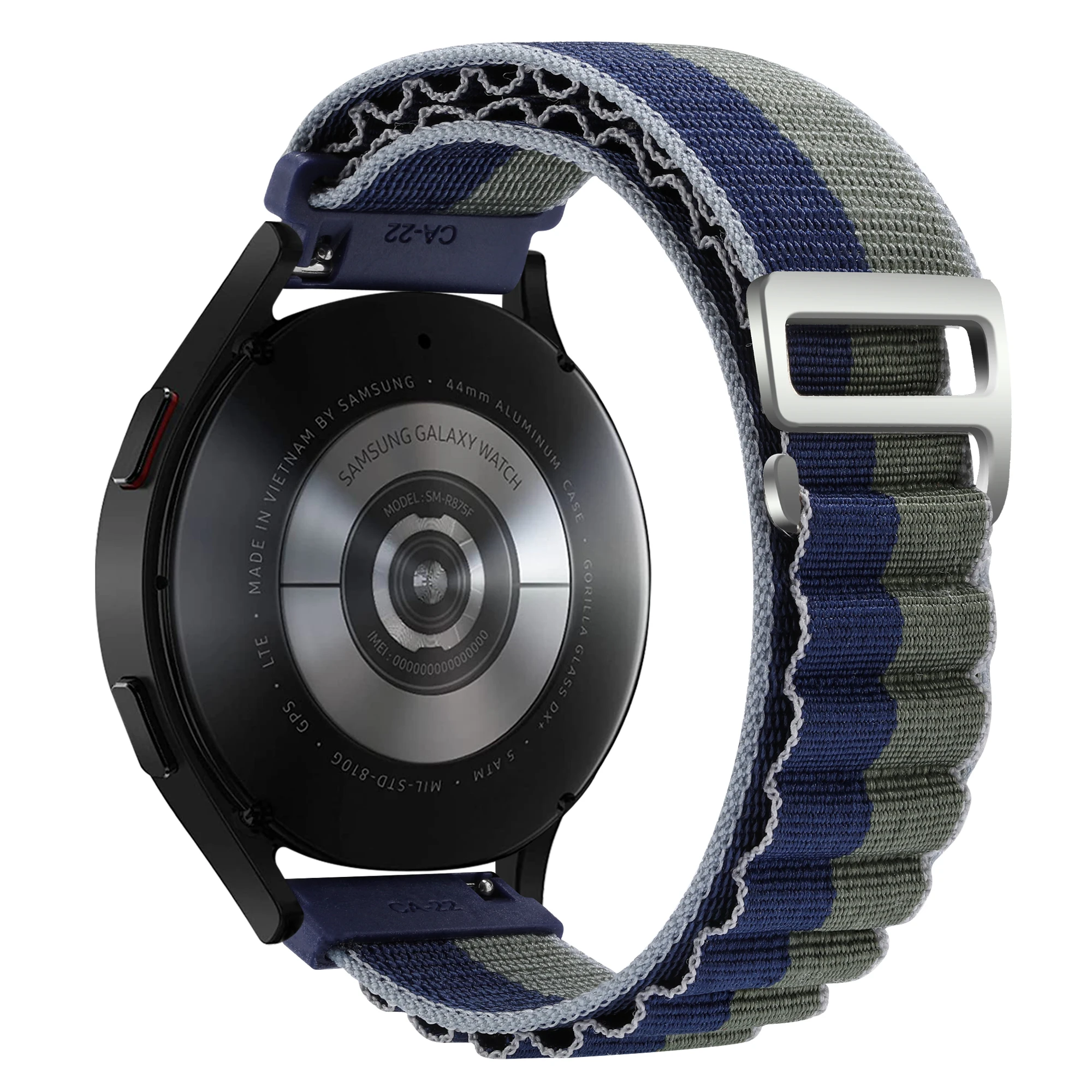 Alpine Loop Strap - Premium Sport Nylon Band, Color 2, 22mm