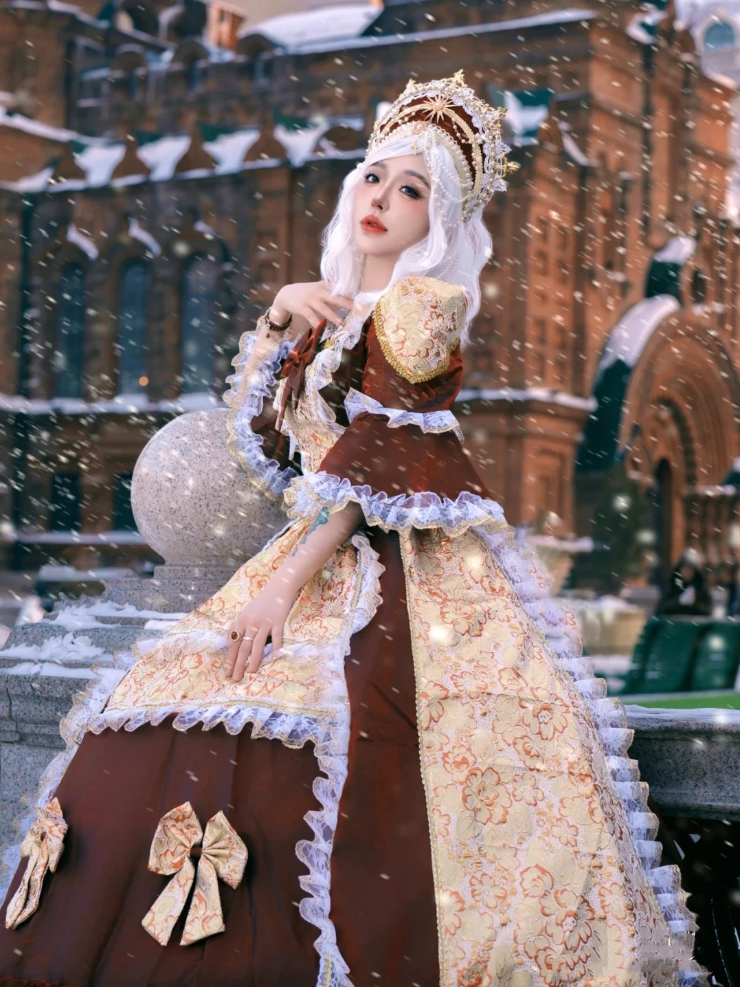 Russian Travel Photography Dress Exotic Costume for Taking Photo
