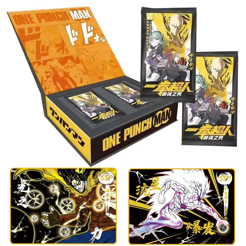 One Punch Man Hero Files Limited Cards Packs Personaggi Anime Saitama Genos Bronze Barrage Rare Collection Card Giocattoli Per Bambini Regali