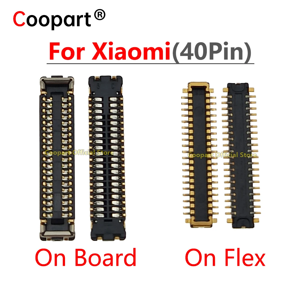 

2Pcs 40Pin USB Charging Dock Port FPC Connector For Xiaomi Mi 6X A2 Mi6X Play Pocophone Poco F1 Charger Plug On Board Cable Flex