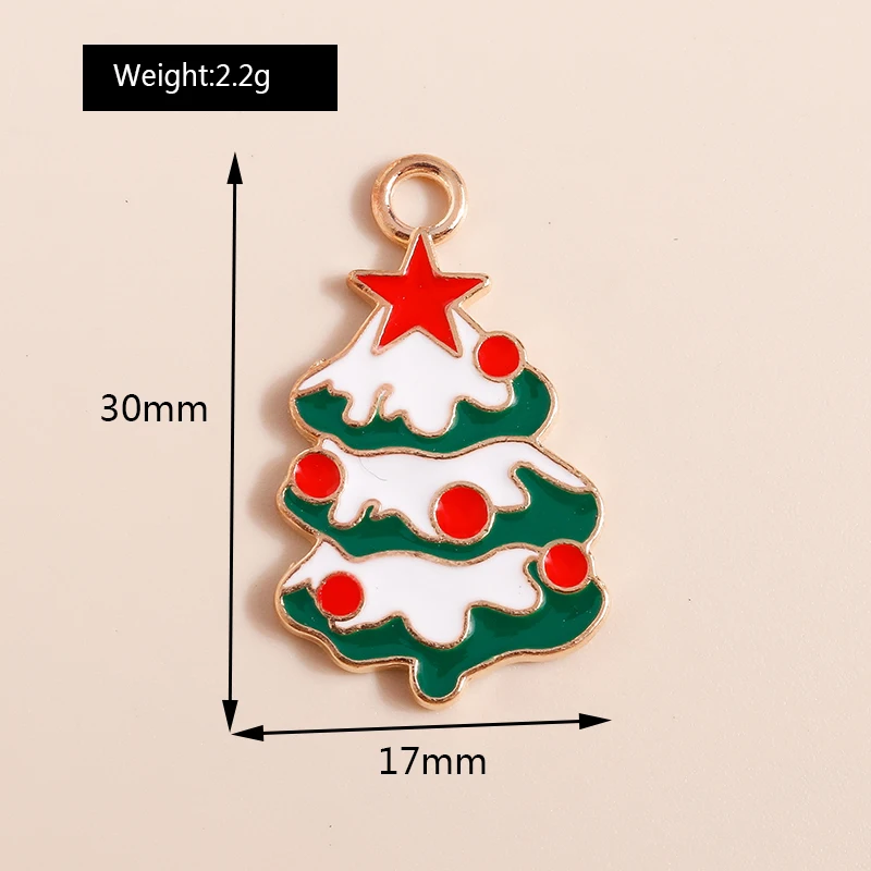 20 Stück 11 x 25 mm niedliche Kristall-Emaille-Weihnachtsbaum-Charms-Anhänger für Schmuckherstellung, Halsketten, Ohrringe, Armbänder, DIY, Basteln, Geschenk – Detail 17