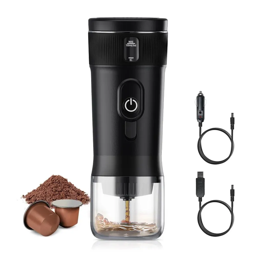 Portable Coffee Maker MIUI Small Espresso Machine DC12V Travel Coffee Maker for Car Outdoors Camping Backpacker Lightweight