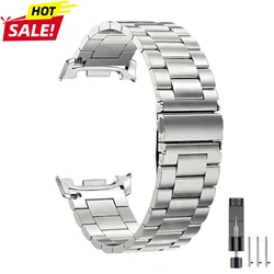 Premium Stainless Steel Bracelet for Smartwatch - Elegant Metal Strap (Silver)