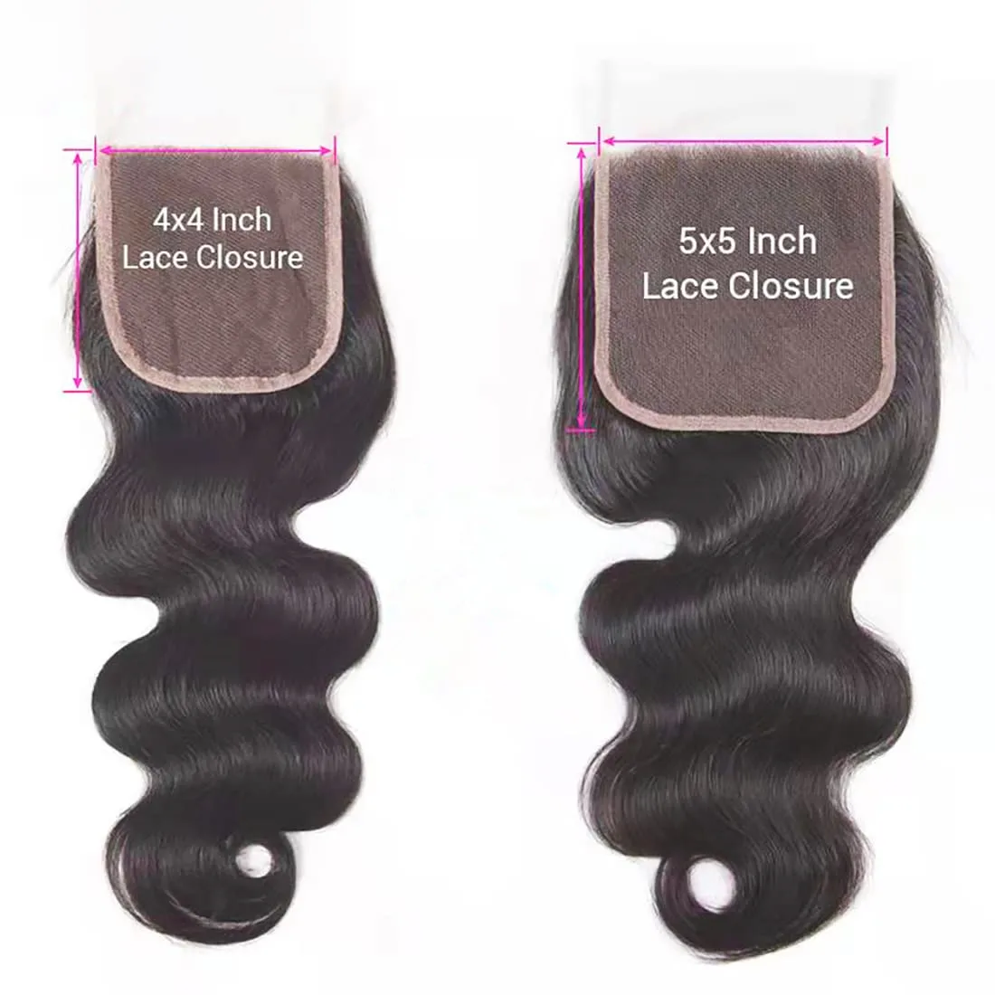 5x5 Lace Closure With Baby Hair Human Hair HD Lace Frontal Closure Remy Brazilian Body Wave Ear to Ear 13x4 Transparent