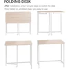 27.5" Mobile Small Rolling Computer Desk, Folding Laptop Cart Table with Wheels, Portable Office Desk for Small Sp 6