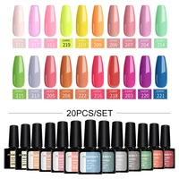 Phoenixy 20/10 Colors Gel Nail Polish Set Semi Permanent UV Gel Varnishes Kit Soak Off Nail Gels Without Lamp 8ML Gel Polish Kit 1