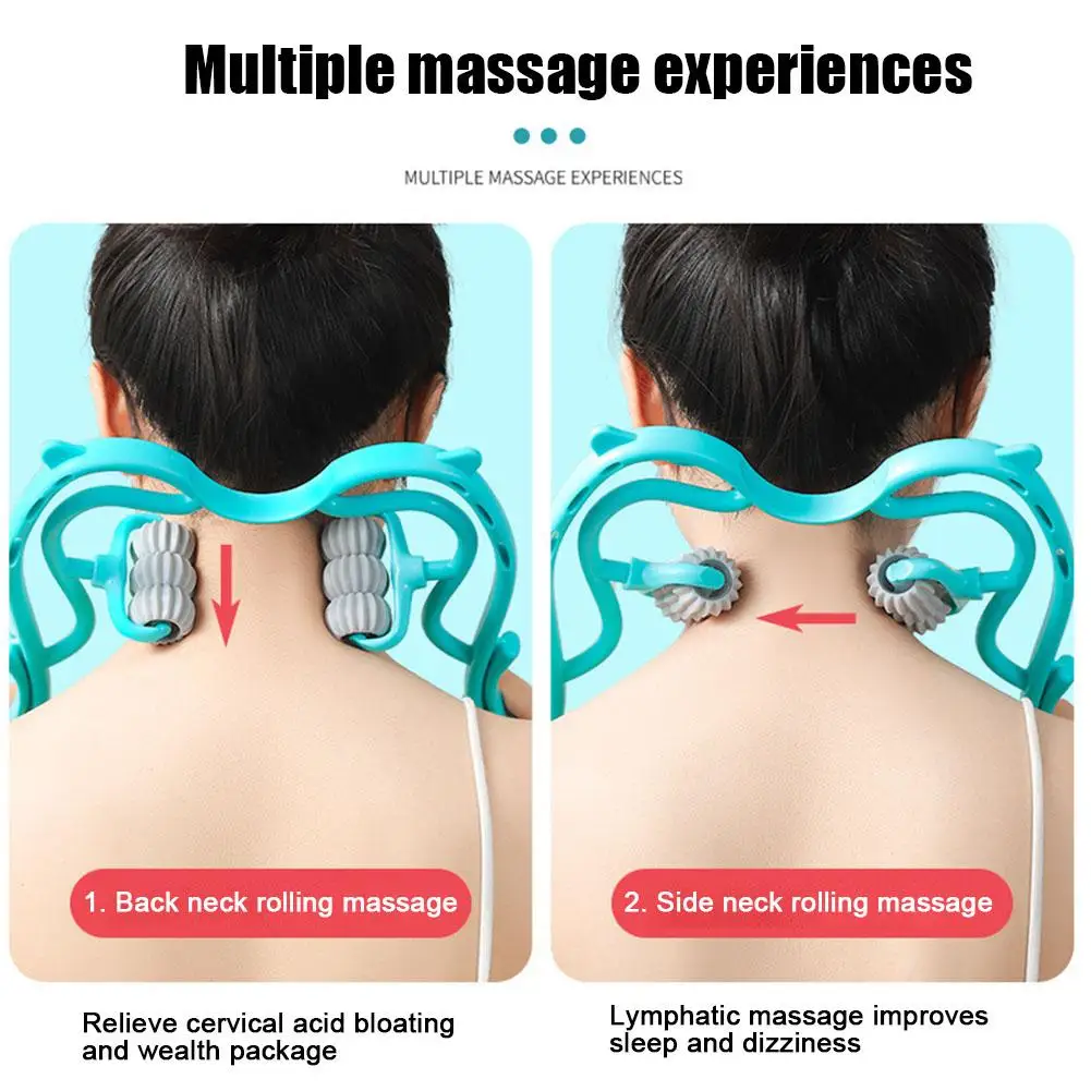 Portable Neckbud Massage Roller Relieve Stress Fatigue Muscle Pain