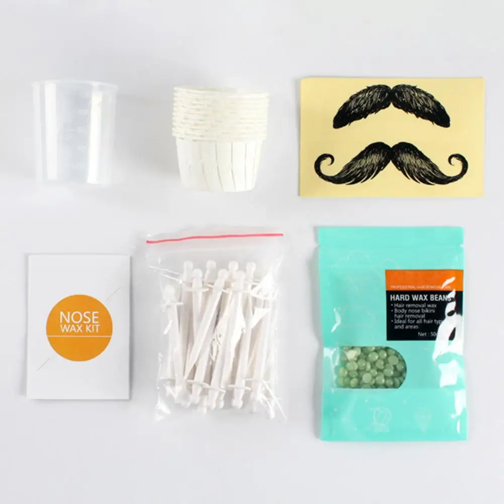 Convenient Men Women Ear Hair Waxing Kit Long-Lasting Results Nose Wax Set Nose Ear Hair Instant Removal Kit for Adult
