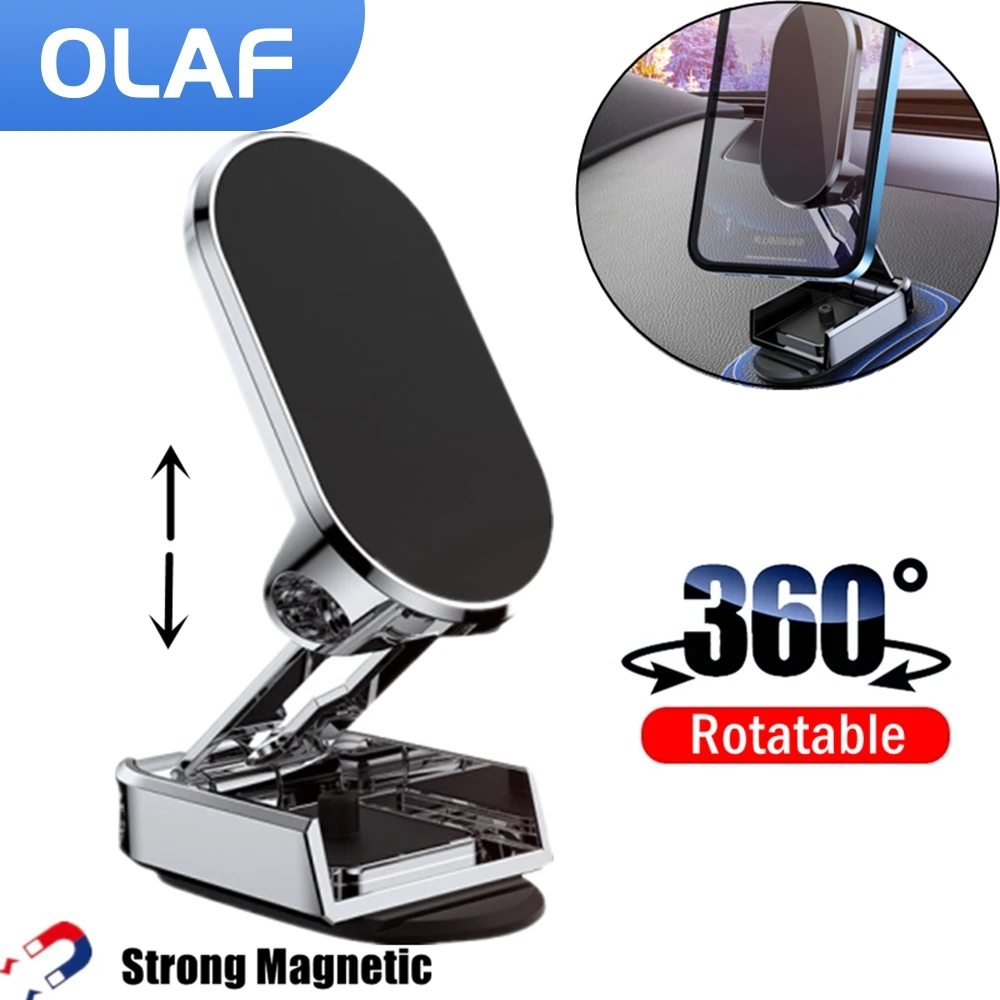 360 Supporto Per Telefono Magnetico Girevole Per Auto Supporto Per Smartphone Supporto Per Telefono Pieghevole Gps In Auto Per Iphone Samsung Xiaomi