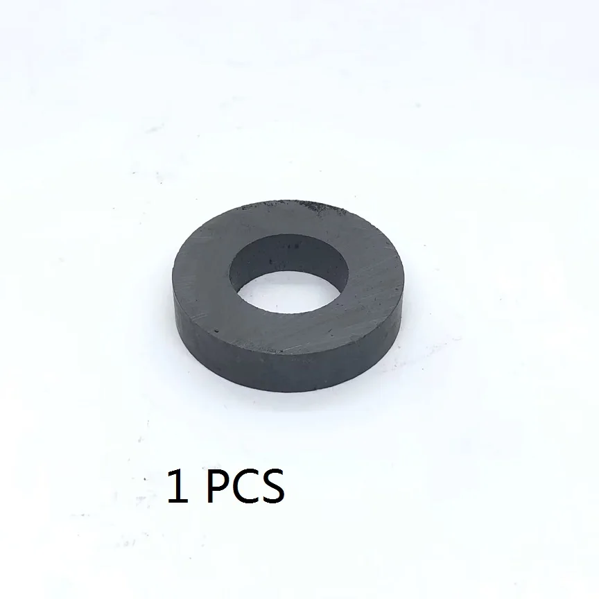Pack of Strong Ring Ferrite Magnets - Black Round Powerful Rare Earth Permanent Magnets