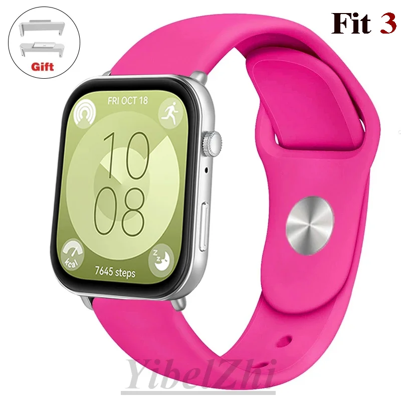 Correa Sport Band for Huawei Watch FIT 3 Strap Smart Watch Soft Silicone Wrist Bands Bracelet fit3 2024 Newest Belt Accessories