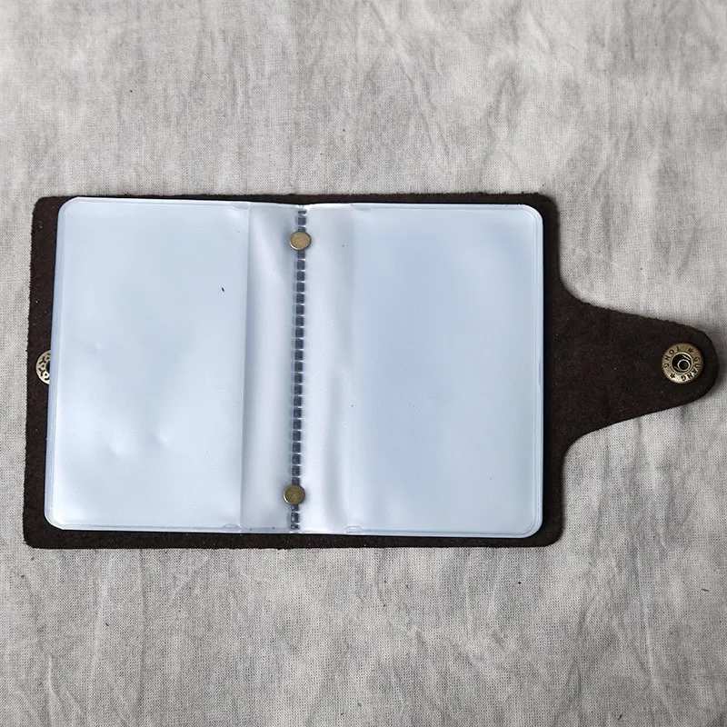 Vintage Leather ID Credit Card Holder Fashion Women's 20 Card Slim Natural Cowhide Pocket Protector Men's Card Holder NZPJ