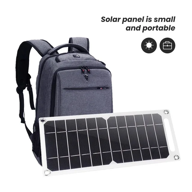 USB 5V Solar Panel  System with Camping Charging for Power Banks and Mobile Phones for Phone Car Mp3 PAD Charger Outdoor Batter 2