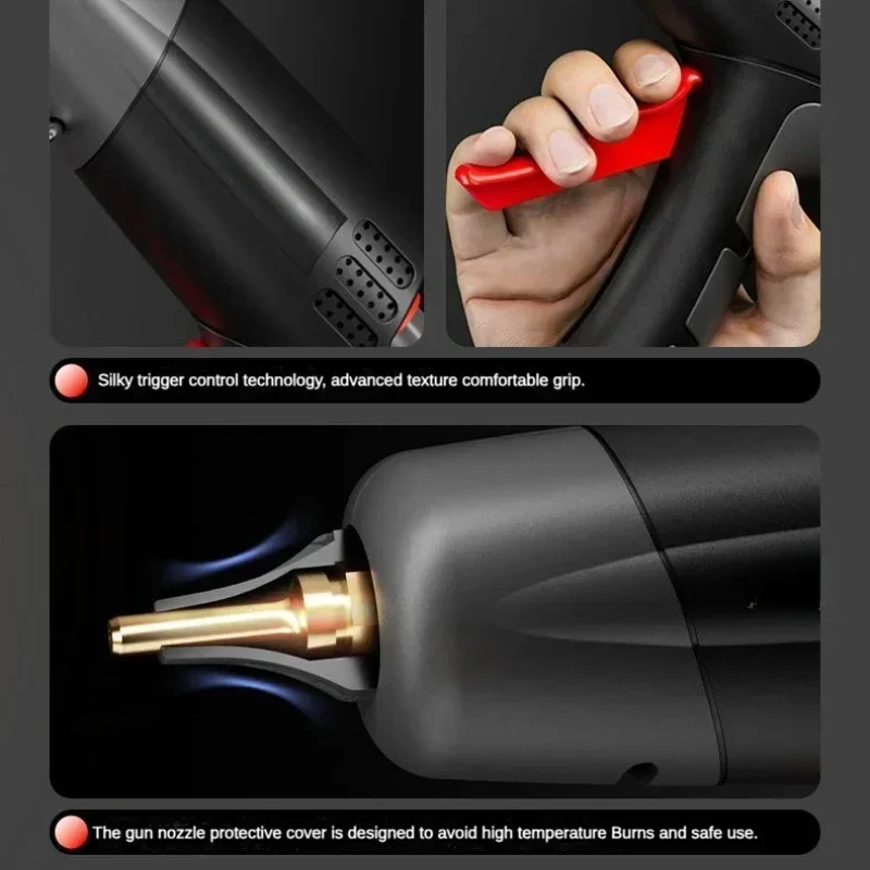 Hot Glue Gun 800W Industrial Hot Silicone Gun for Woodworking Tools AC Plug 220V 11mm Professional Hot Glue Gun for Car Repair