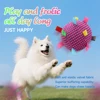 Interactive Ball Dog Toy Suitable for  Chewing Training, Stress Relief, Bite Sound Resistance, Plush tug-of-war Toy three color 4