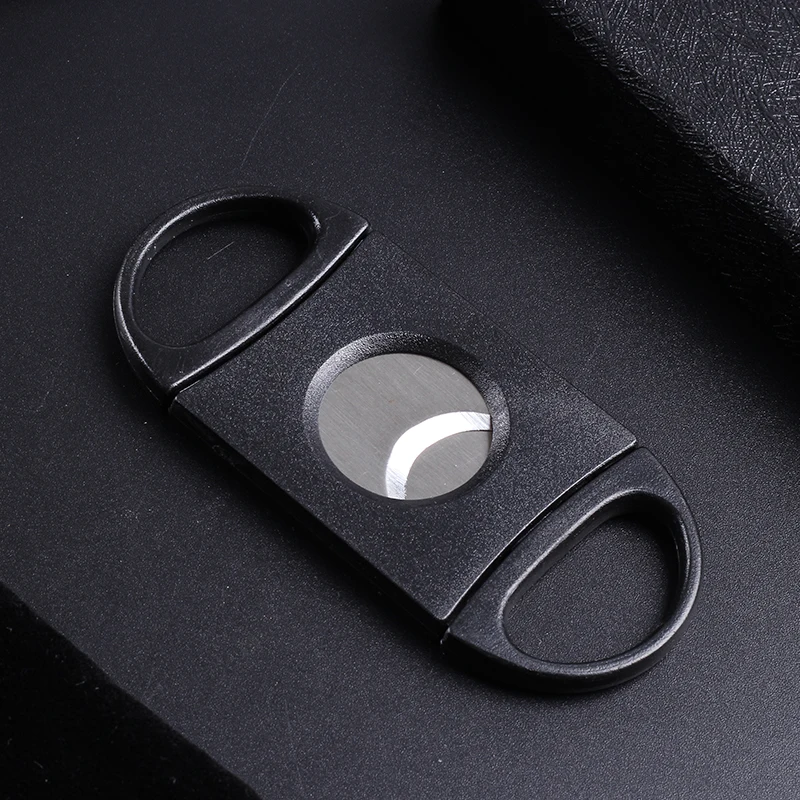 

New 1pcs Black Plastic+ Stainless Steel Cigar Cutter Knife Wholesale Cigar scissors ,cigar accessories c129