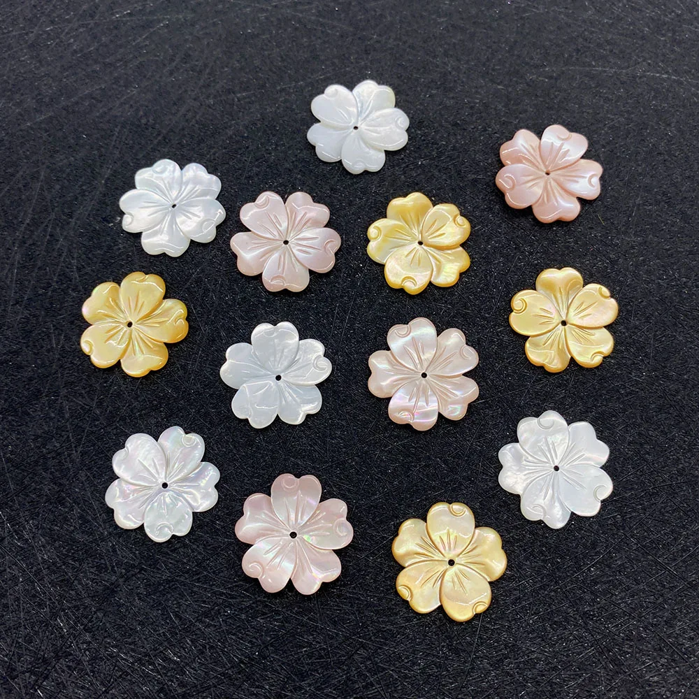 

Carved Flower-shaped Natural Shell Beads 20mm DIY Beads for Jewelry Making Women Necklace Bracelet Earrings Charm Accessories