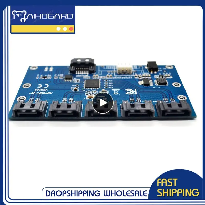 

RYRA SATA от 1 до 5 портов, адаптер для жесткого диска, материнская плата, усилитель порта SATA, материнская плата для компьютера, поддержка карты расширения SATA3.0