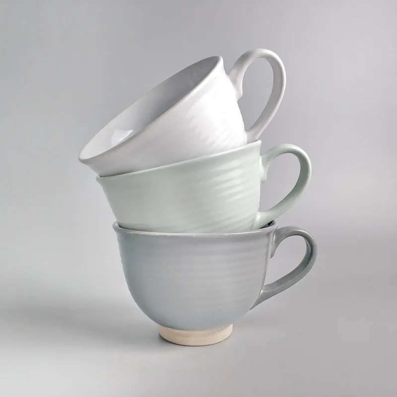 

Ceramic cup minimalist Nordic style solid color European coffee cup simple mug breakfast cup