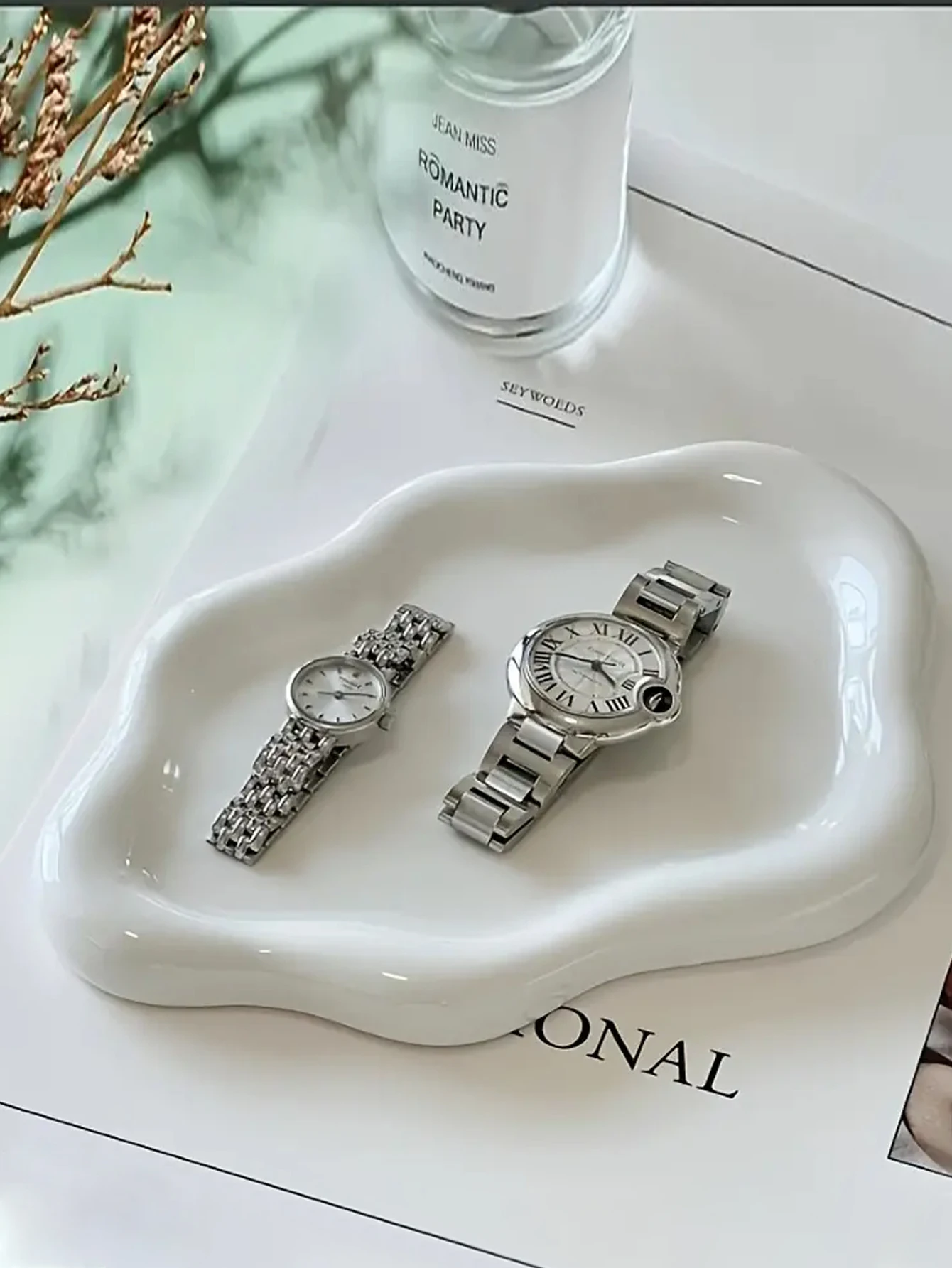 Simple Stylish Cloud Ceramic Jewelry Storage Tray Jewelry Earrings Display Desktop Ornaments Gifts for Friends 5