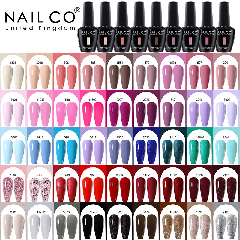 

NAILCO Winter Red Color Gel Nail Polish Semi Permanent Soak Off Gel Varnishes Full Coverage Super Texture Gorgeous Nail Manicure
