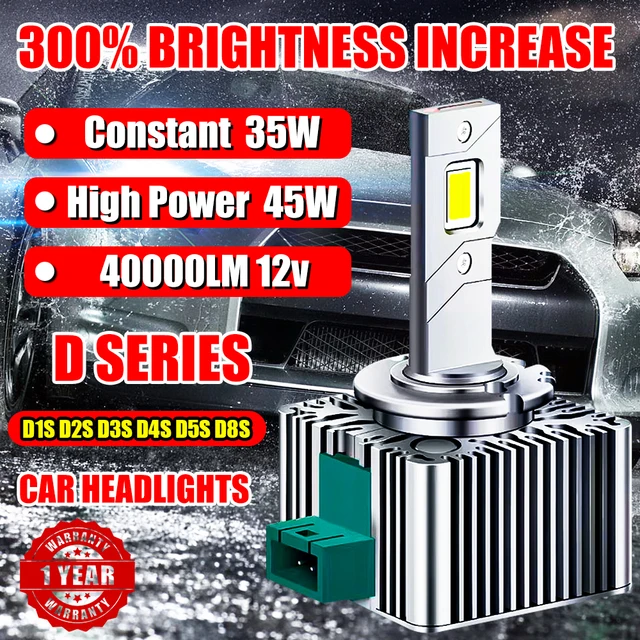 D1S LED Headlights HID  D2S D3S D4S D5S D8S For BMW Benz Audi VW Plug&Play 1:1 To Turbo Car Auto Bulb CBI HID Headlamp 90WCanbus 1