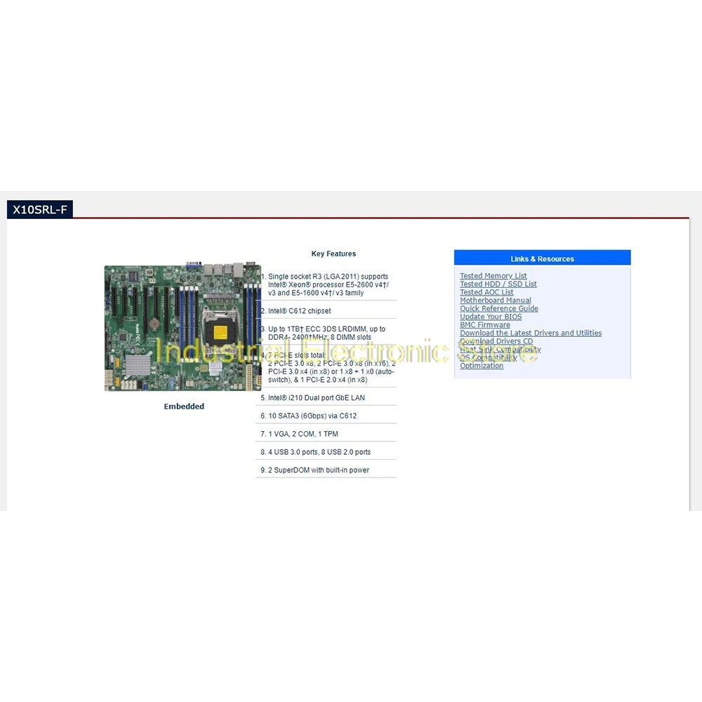 X10SRL-F For Supermicro Server Motherboard LGA2011 E5-1600/2600 V3