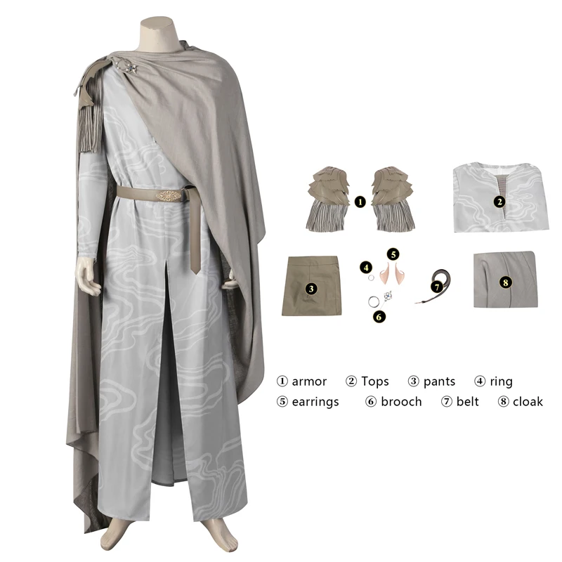 The Rings Cosplay Of Power Costume Elf Elrond Outfits Men Robe