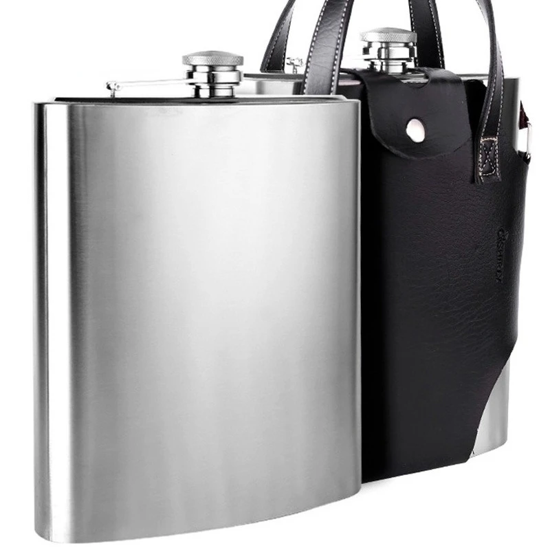 

Large Capacity Hip Flask Stainless Steel Thicken Portable Hip Flask Outdoor Travel Camping Copas De Vino Kitchen Supplies DK50HF