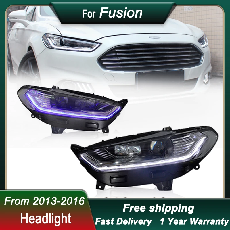 

Car Headlights For Ford Fusion 2013-2016 mondeo low to high LED Head Lamp daytime running DRL Head Lamp Front light Assembly