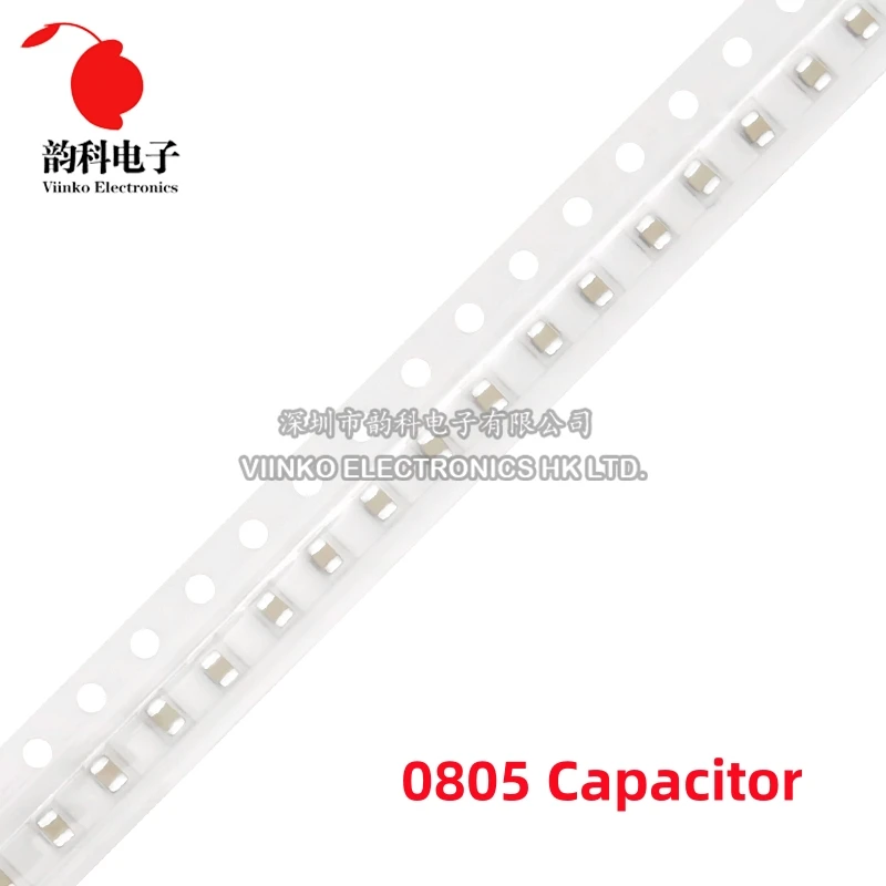 100 sztuk 0805 SMD Chip wielowarstwowy kondensator ceramiczny 0.5pF - 47uF 10pF 22pF 100pF 1nF 10nF 100nF 0.1uF 1uF 2.2uF 4.7uF 10uF 22uF