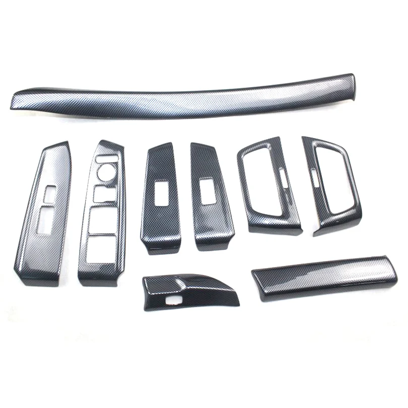 

9Pcs/set Car Dashboard Strip Side Air Vent Frame Window Lift Switch Cover Stickers For Honda Accord 8th 2008-2012 LHD ABS