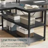94.5" Office Computer Desk | 2 Person Gaming Desk with Storage, LED Lights, Keyboard Tray, Power Strip & USB Monitor Stand 4