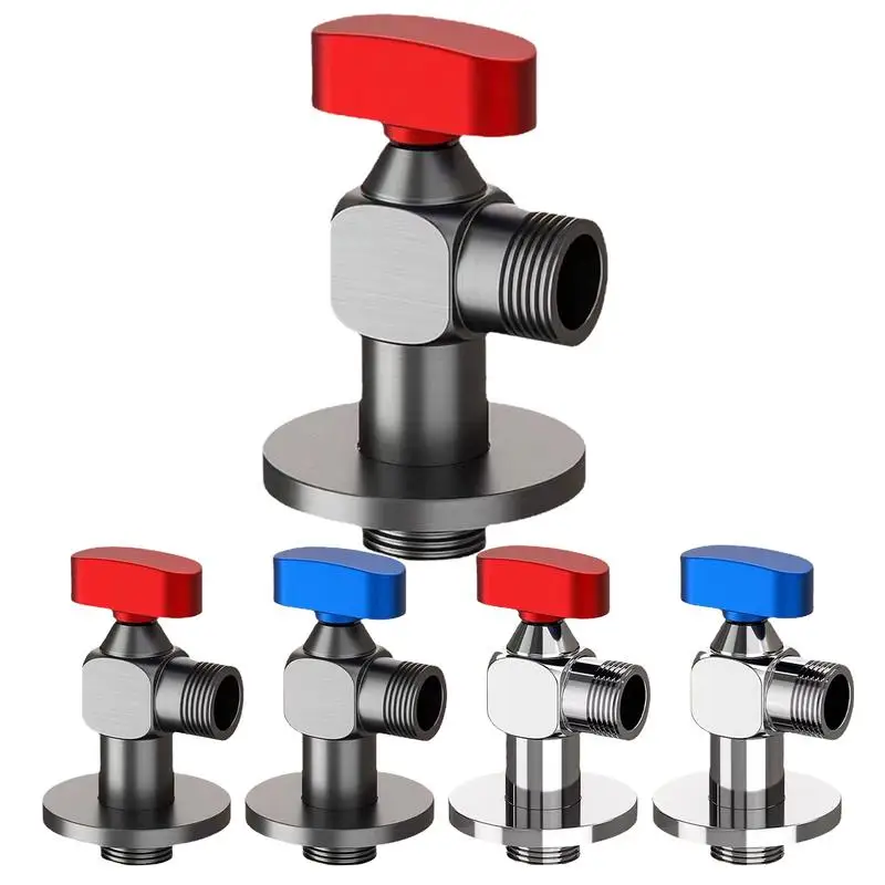 

Brass Ball Valve For Water Hose Large Flow Triangle Valve 4-point Interface Angle Valve Pipe Hose Connector Water Shut Off Valve